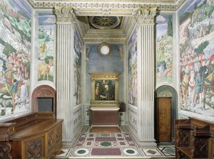 Interior da capela com afrescos de Benozzo Gozzoli (1420-97) c.1460